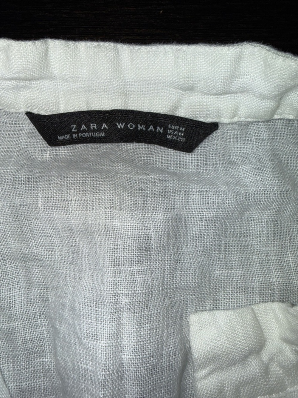Zara White Linen Button-Front Tunic - Picture 7 of 7